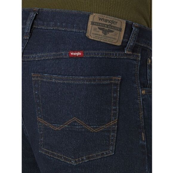 Mens Wrangler Denim Slim Straight Fit Jean With Stretch Size 38 X 32 - Picture 5 of 7